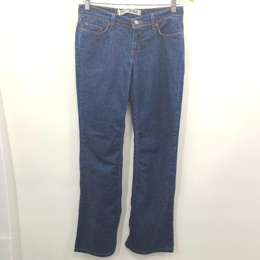 Express dark Wash‎ High Rise Straight America Jeans, size 28